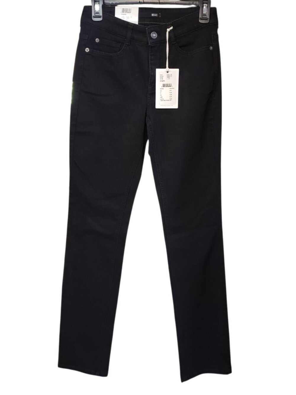 NWT MAC Women's Jeans Angela Color Black Size 36/34